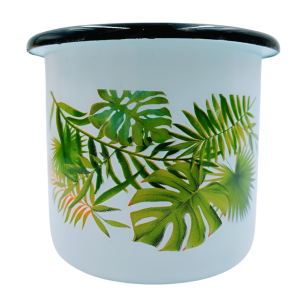 KUBEK EMALIOWANY "MONSTERA" 11CM-1L