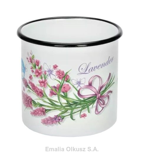 KUBEK EMALIOWANY LAWENDA 0,75 L