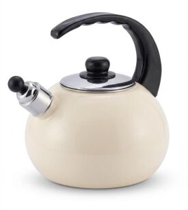 CZAJNIK EMALIOWANY GŁADKI KREM POJ. 2,5 L