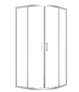 Kabina półokrągła do brodzika, szkło transparentne 90x90x185 cm