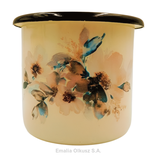 Kubek emaliowany JAŚMIN kremowy 400 ml