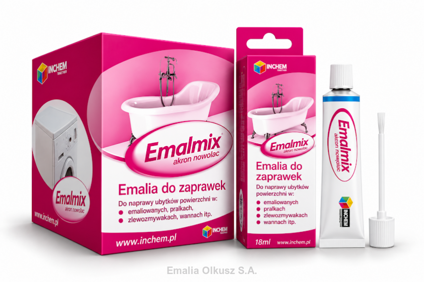 Emalia zaprawkowa biała Emalmix do zaprawek