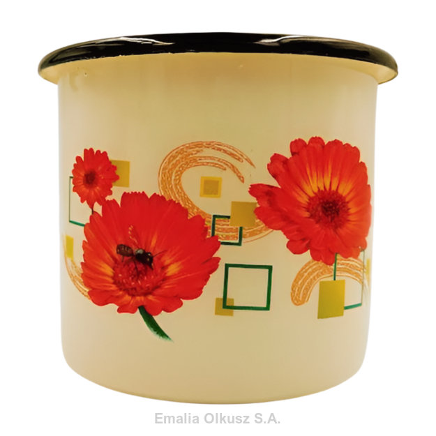 KUBEK EMALIOWANY MARGARETKA 0,5 L