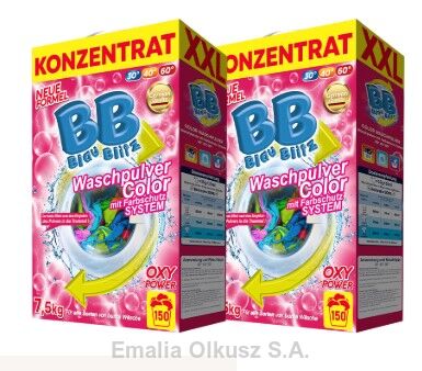 Proszek do Prania Kolorowego Blau Blitz Color 7,5 kg 130 prań Kolorów
