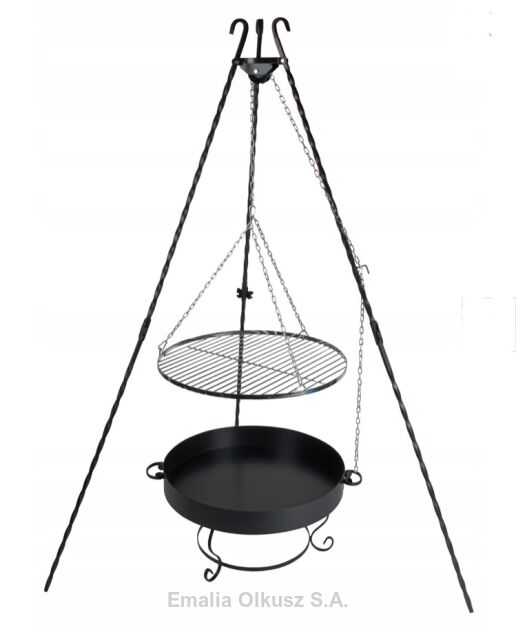 GRILL TRÓJNÓG KUTY 190 +RUSZT 60 CHROM + PALENISKO