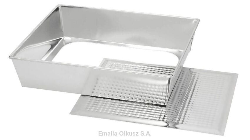 Keksówka Blacha do Pieczenia 360 x 245 FORMA DO CIAST CHLEBA Fakturowana z wyjmowanym dnem