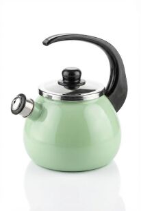 CZAJNIK EMALIOWANY "Seledynowy gładki" 2,5 L 