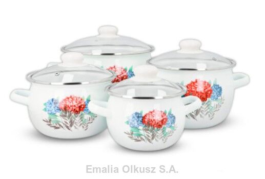 Komplet garnków emaliowanych 