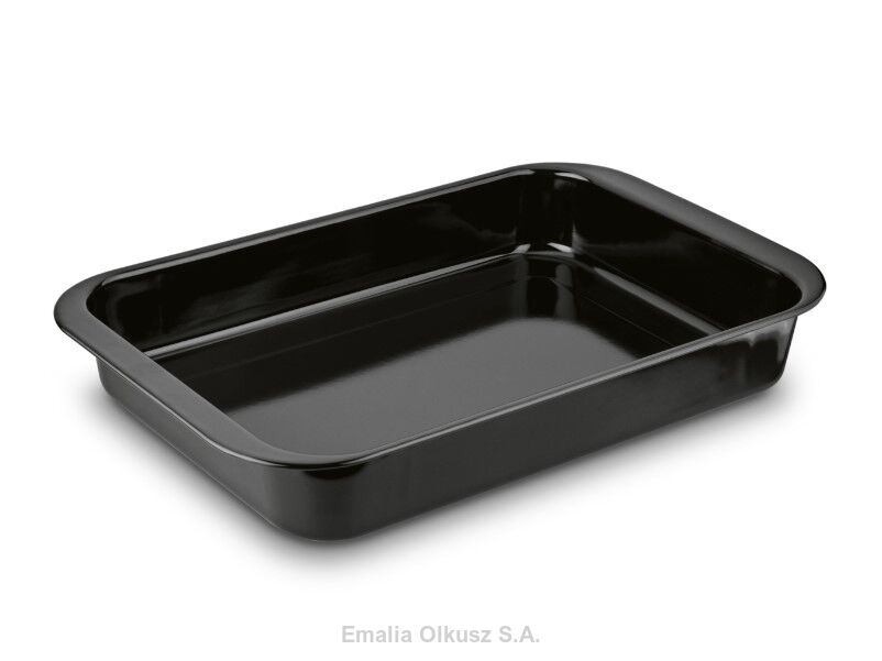 Brytfanna emaliowana do pieczenia i smażenia 42 x 27 x 6 cm prostokątna zaoblona