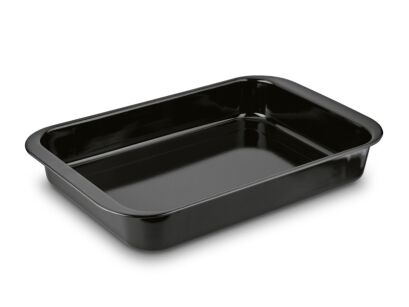 Brytfanna emaliowana do pieczenia i smażenia 42 x 27 x 6 cm prostokątna zaoblona