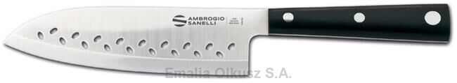 Ambrogio Sanelli Hasaki, nóż Santoku perforowany, 16 cm