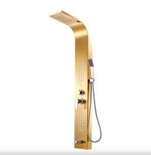 Kolumna panel prysznicowy, złota stal nierdzewna prysznic złoty