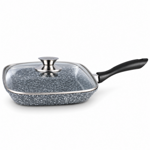PATELNIA GRILLOWA GRANITOWA POKRYWKA INDUKCJA GRILL