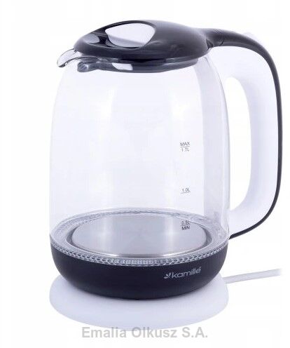 Czajnik elektryczny Kamille  2000 W, (biało-czarny)