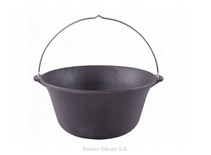 Kociołek emaliowany garnek wiszący węgierski żeliwny 14 l