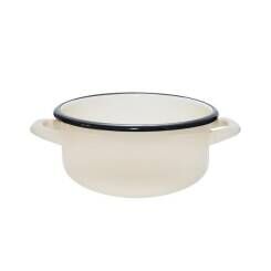 RONDEL EMALIOWANY KREMOWY 16cm-1,5 l