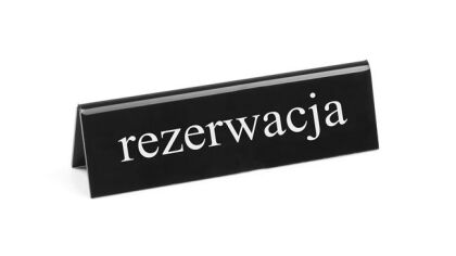 Tabliczka informacyjna "Rezerwacja" RU