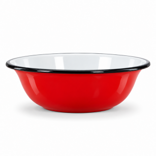 MISKA STALOWA EMALIOWANE CZERWONA GŁADKA MISA 22 cm