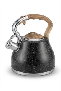 Czajnik tradycyjny nierdzewny lakierowany proszkowo PREMIUM 3 L czarny nakrapiany