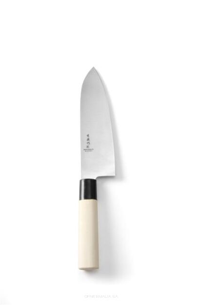 Nóż japoński Santoku, HENDI, jasne drewno, (L)290mm 165