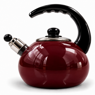 CZAJNIK EMALIOWANY GŁADKI BORDOWY BORDO POJ. 2,5 L
