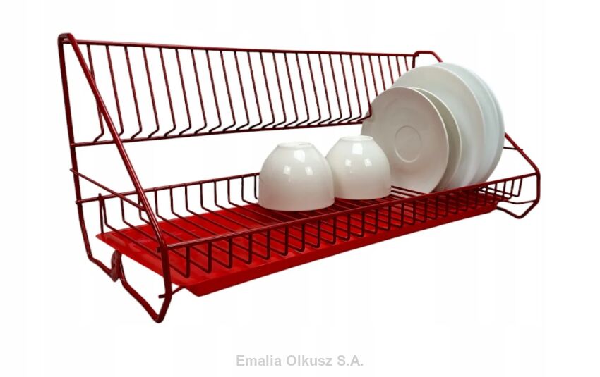 Ociekacz (suszarka do naczyń)  22 cm x 50 x 22 cm - CZERWONY