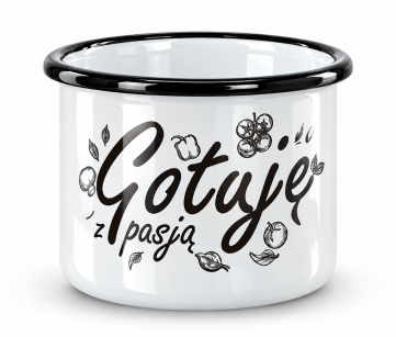 Kubek Emaliowany "Gotuje z Pasją"  500 ml