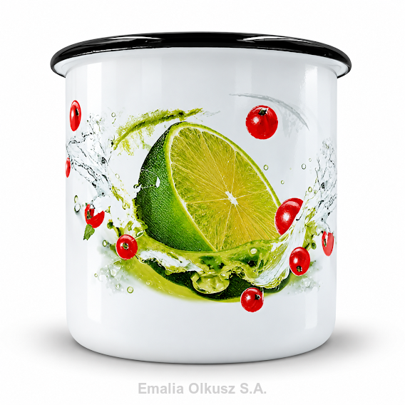 KUBEK EMALIOWANY „LIMONKA” 11CM - 1L