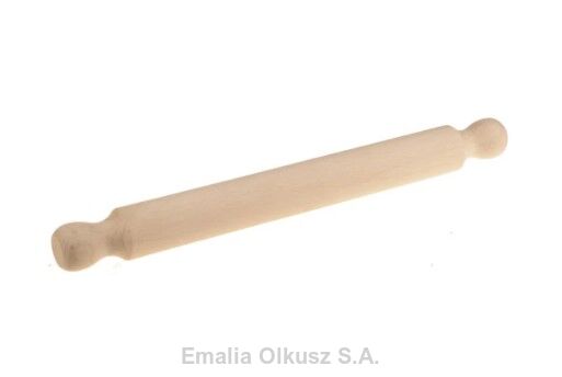 Wałek do ciasta pizzy z drewna bukowego z rączkami 40cm