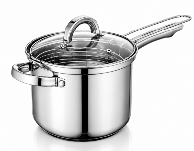 GARNEK DO FRYTEK Z POWŁOKĄ NIEPRZYWIERAJĄCĄ 19 cm Z POKRYWKĄ