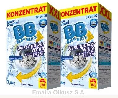 Proszek do Prania Białego Blau Blitz 7,5 kg 130 prań
