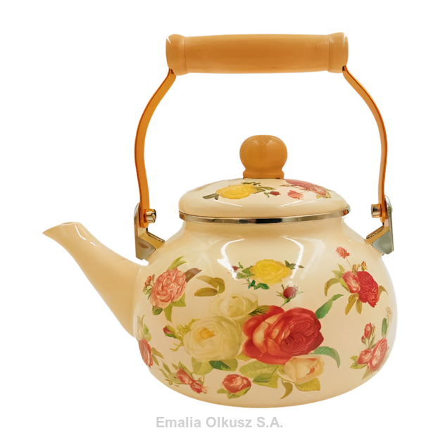 Czajnik Emaliowany Kwiaty 1,5 L Retro  K205