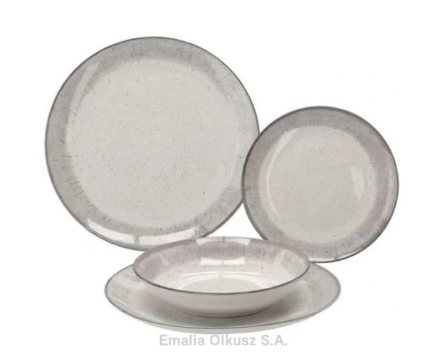 KOMPLET OBIADOWY ZESTAW 18 ELEMENTÓW GŁADKI BEŻ PORCELANA PORCELANOWY Obserwuj produkt: