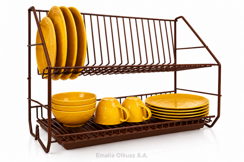 Ociekacz (suszarka do naczyń) wymiary 22 cm x 50 x 36 cm - BRĄZOWY