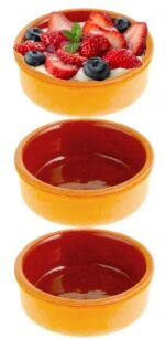 Miska naczynie żaroodporne do zapiekania 3 sztuki, 12cm miseczka kami...