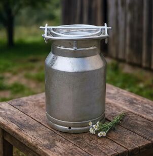 KONWIA MLECZARSKA bańka na mleko ocynkowana 10l hermetyczna kanka