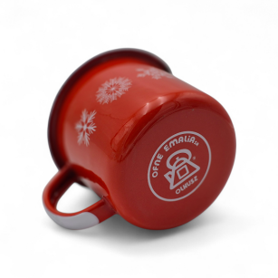 KUBEK EMALIOWANY "ŚNIEŻYNKI" 0.5 l STALOWY