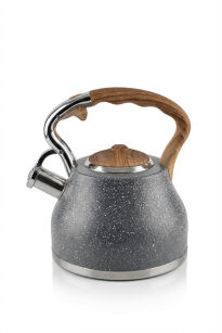 Czajnik tradycyjny nierdzewny lakierowany proszkowo PREMIUM 3 L ciemno szary