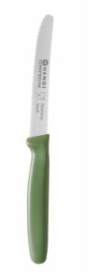 Nóż uniwersalny, HENDI, ząbkowany, zielony, (L)220mm